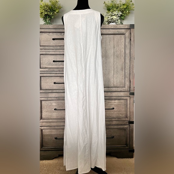 DKNY Women's Linen Dress - White - Picture 4 of 7